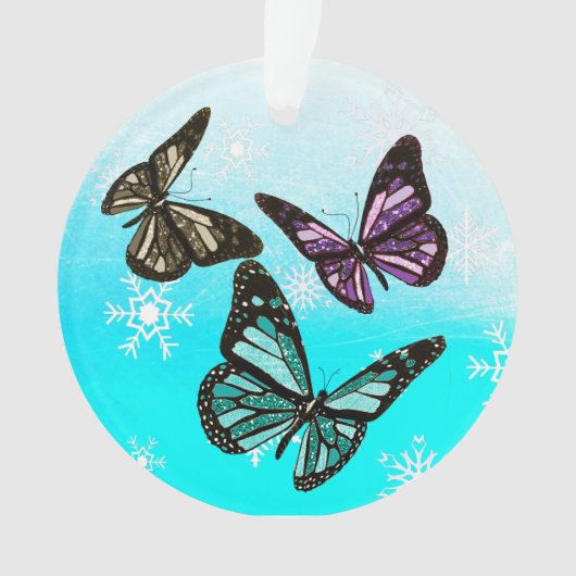 Butterfly Personal Message Christmas Keepake Ornament (Vorderseite)