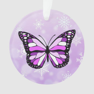 Butterfly Personal Message Christmas Keepake Ornament