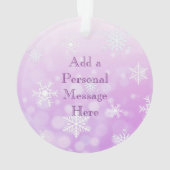 Butterfly Personal Message Christmas Keepake Ornament (Rückseite)