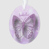 Butterfly Personal Message Christmas Keepake Ornament (Vorderseite)