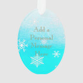 Butterfly Personal Message Christmas Keepake Ornament (Rückseite)