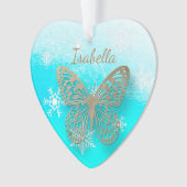 Butterfly Personal Message Christmas Keepake Ornament (Vorderseite)