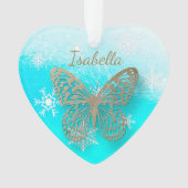 Butterfly Personal Message Christmas Keepake Ornament (Vorderseite)