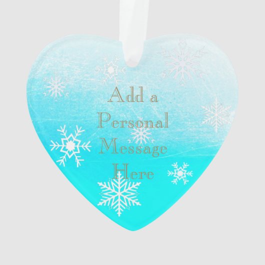 Butterfly Personal Message Christmas Keepake Ornament (Rückseite)