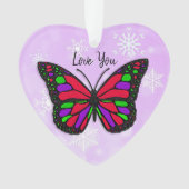Butterfly Personal Message Christmas Keepake Ornament (Vorderseite)