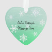 Butterfly Personal Message Christmas Keepake Ornament (Rückseite)