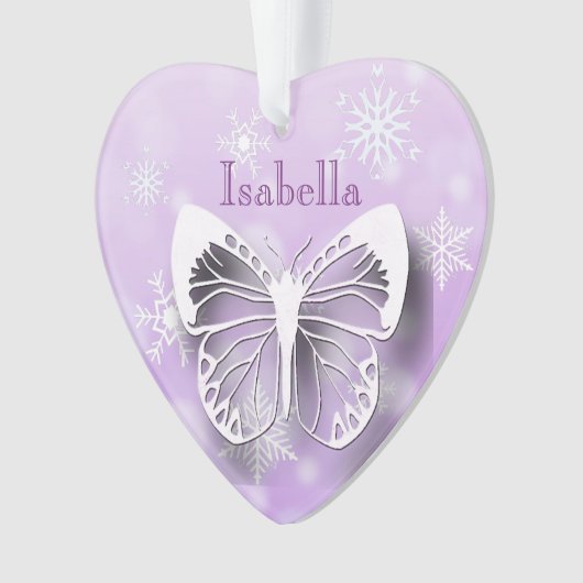Butterfly Personal Message Christmas Keepake Ornament (Vorderseite)