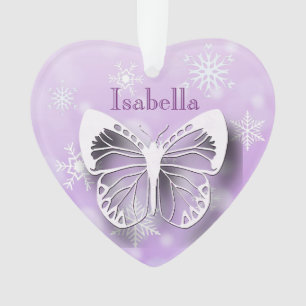 Butterfly Personal Message Christmas Keepake Ornament