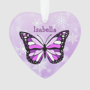 Butterfly Personal Message Christmas Keepake Ornament