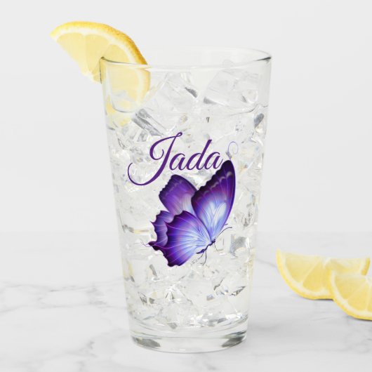 Butterfly personalisieren glas (Vorderseite Ice)