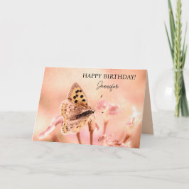 Butterfly Personalisiert Happy Birthday Karte