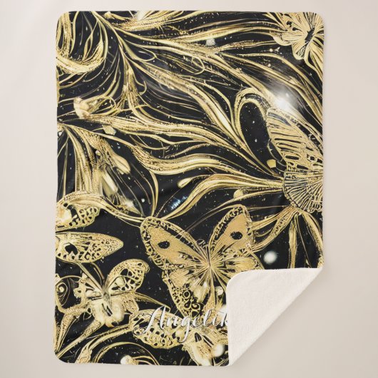 Butterfly Personalisiert Name Sherpadecke (Vorderseite)