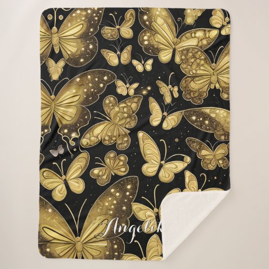 Butterfly Personalisiert Name Sherpadecke (Vorderseite)
