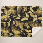 Butterfly Personalisiert Name Sherpadecke (Vorderseite (Horizontal))