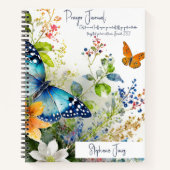Butterfly personalisiertes Gebetsjournal Notizblock (Vorderseite)