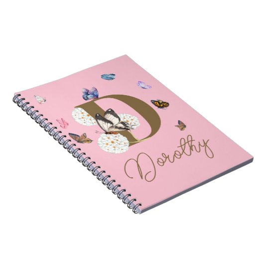 Butterfly Personalisiertes Geschenk mit blühenden Notizblock (Rechte Seite)