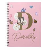 Butterfly Personalisiertes Geschenk mit blühenden  Notizblock (Vorderseite)