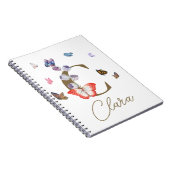 Butterfly Personalisiertes Geschenk mit blühenden Notizblock (Rechte Seite)