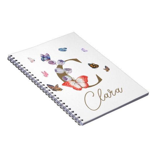 Butterfly Personalisiertes Geschenk mit blühenden  Notizblock (Rechte Seite)
