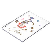 Butterfly Personalisiertes Geschenk mit blühenden Notizblock (Linke Seite)