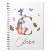 Butterfly Personalisiertes Geschenk mit blühenden  Notizblock (Vorderseite)