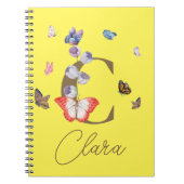 Butterfly Personalisiertes Geschenk mit blühenden Notizblock (Vorderseite)