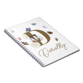 Butterfly Personalisiertes Geschenk mit blühenden  Notizblock (Rechte Seite)