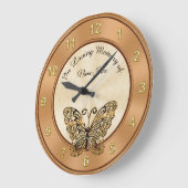 Butterfly Personalized In Loving Memory Ohrts Große Wanduhr (Winkel)