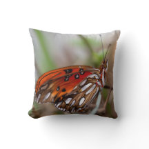 Butterfly Pillow - California Gulf Fritillary