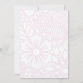 Butterfly Pink Babydusche Einladung (Rückseite)