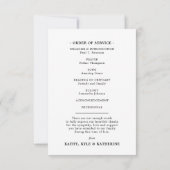 Butterfly Pink Daisy Blume Beerdigung PROGRAMM Fot (Rückseite)