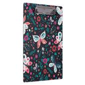 Butterfly Pink Garden | Schmetterlingsklammer Klemmbrett (Rechts)