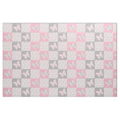 Butterfly Pink Gray Polka Dots Stoff (Yard (91,4 cm))