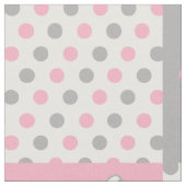 Butterfly Pink Gray Polka Dots Stoff (Nahaufnahme)