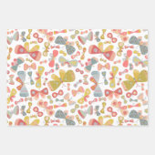 Butterfly Pink Green Geschenkpapier Set (Vorderseite)