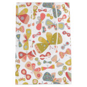 Butterfly Pink Green Mittlere Geschenktüte (Rückseite)