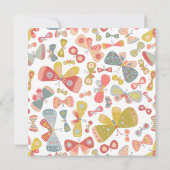 Butterfly Pink Grüne Engagement Partei Einladung (Rückseite)