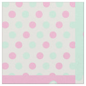 Butterfly Pink Mint Green Polka Dots Stoff (Nahaufnahme)