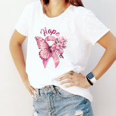 Butterfly Pink Ribbon Tri-Blend Shirt