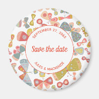 Butterfly Pink Save the Date grün