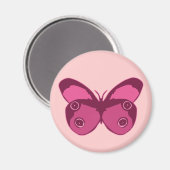 Butterfly Pinks Magnet (Vorderseite/Rückseite)