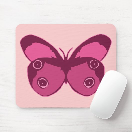 Butterfly Pinks Mousepad (Mit Mouse)