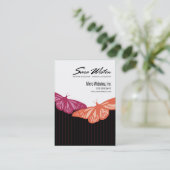 Butterfly Pinstripes Pro Artist Website Developer Visitenkarte (Stehend Vorderseite)
