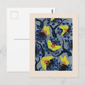 Butterfly Pochoir, Art Nouveau-Muster, Postkarte (Vorne/Hinten)