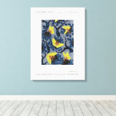 Butterfly-Pochoir-Muster im Jugendstil Leinwanddruck (Insitu (Holzboden))