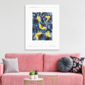 Butterfly-Pochoir-Muster im Jugendstil Leinwanddruck (Insitu (Wohnzimmer))