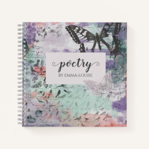 Butterfly Poetbook Journal Notizblock