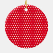 Butterfly Polka Dot Personalisiert Weihnachten Keramik Ornament (Hinten)
