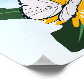 Butterfly Pollination Gelber Kronleuchter Weh Poster (Ecke)