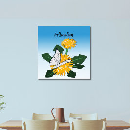 Butterfly Pollination Gelber Kronleuchter Weh Poster